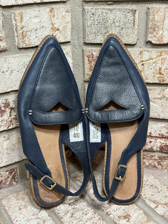 Sperry Shoes - Sperry Women's Navy Pointed Slingback Flats with Cut Out Size 8.5